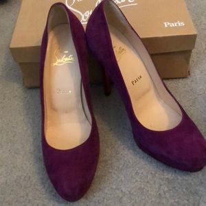 Authentic Christian Louboutin Purple Suede Pump